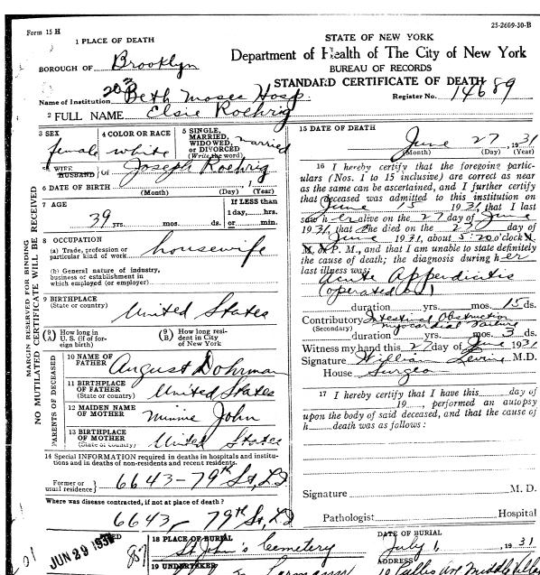 Death Cert - Elsie Roehrig.tif